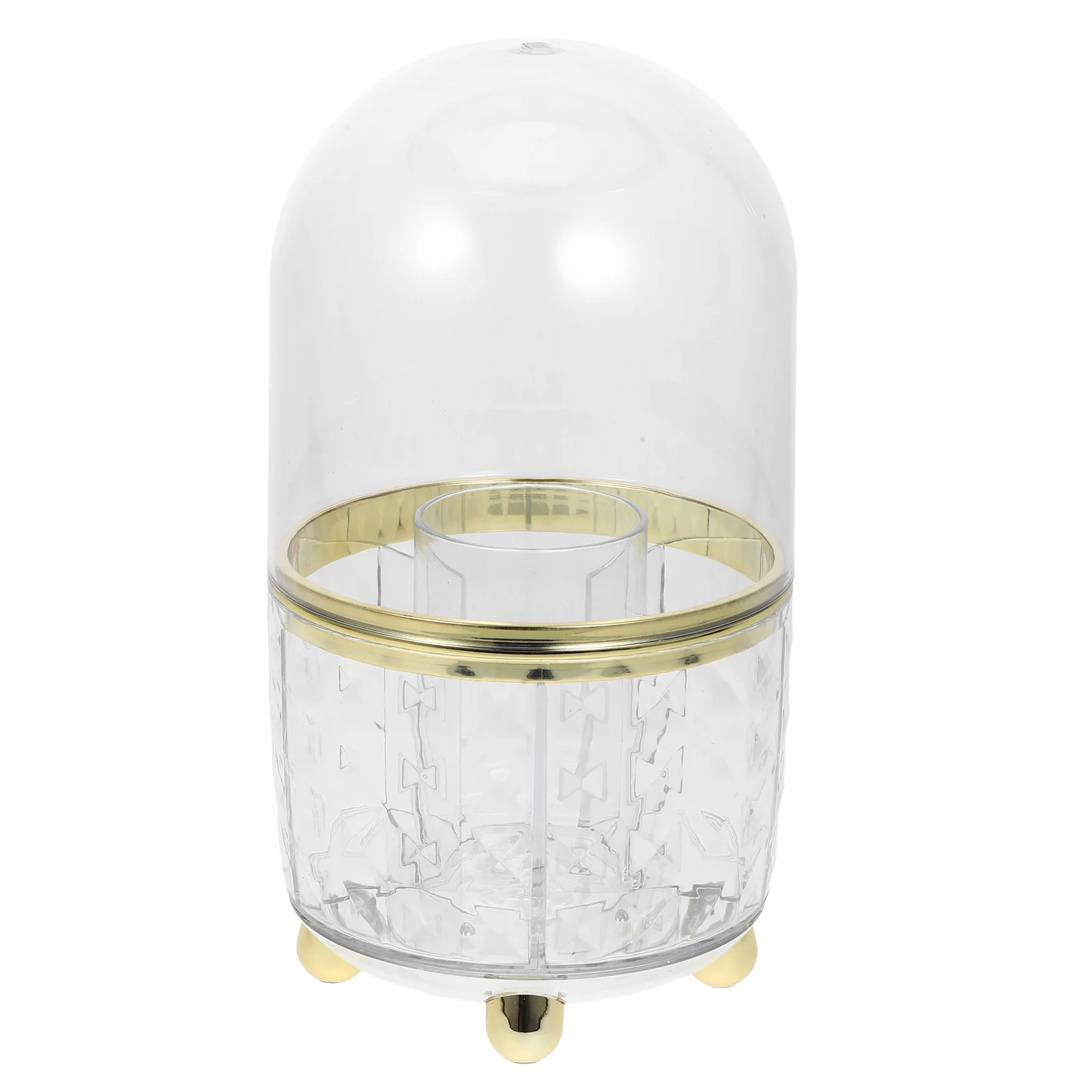 메이크업 브러쉬 홀더 정리함 투명 대용량 회전식 보관함 화장대 데스크탑 여행용 방진