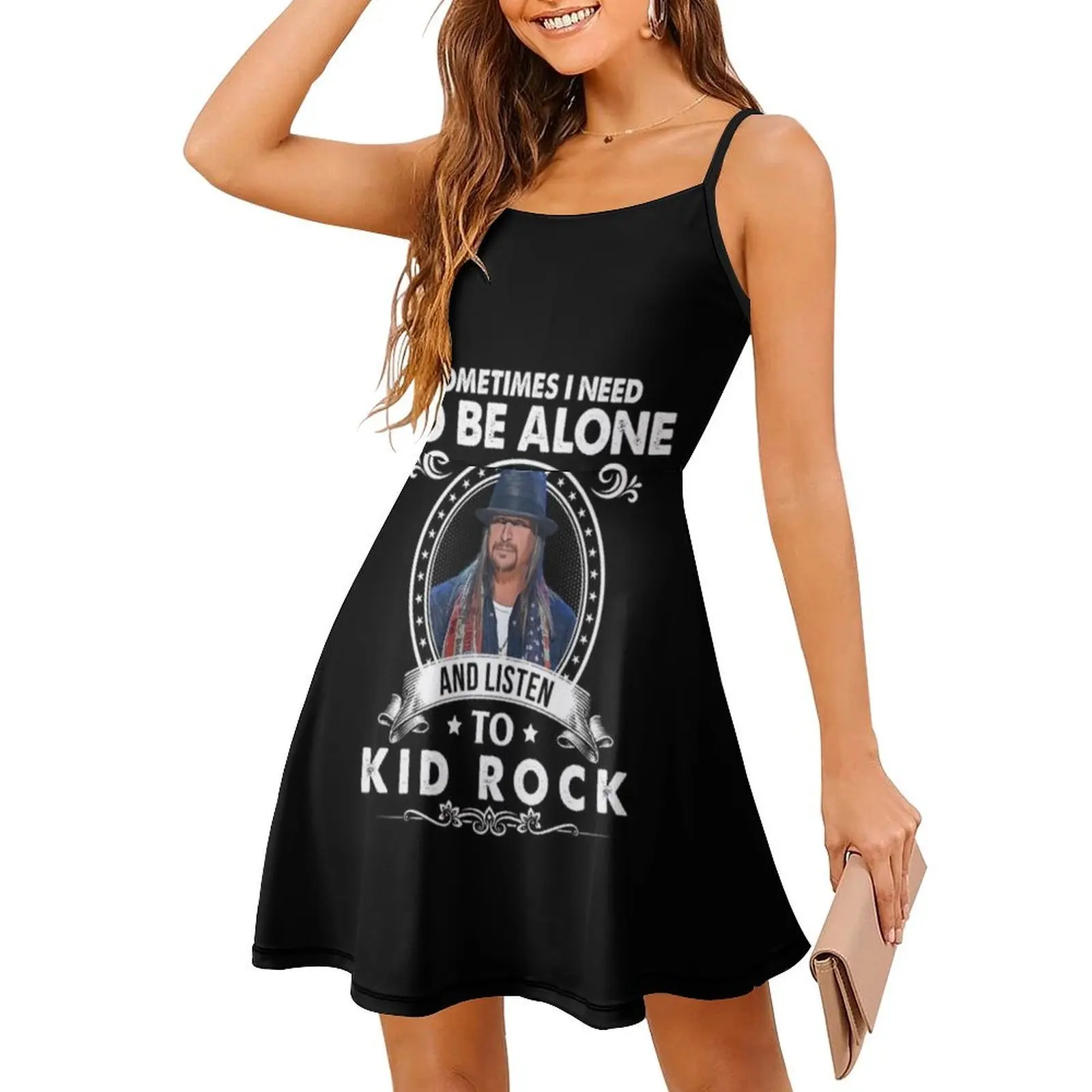 أحيانًا أحتاج إلى أن أكون وأستمع إلى فستان Rock الكلاسيكي المثير للإجازات للنساء وحفلات الشاطئ وأعياد الميلاد فستان قصير للأطفال الصغار