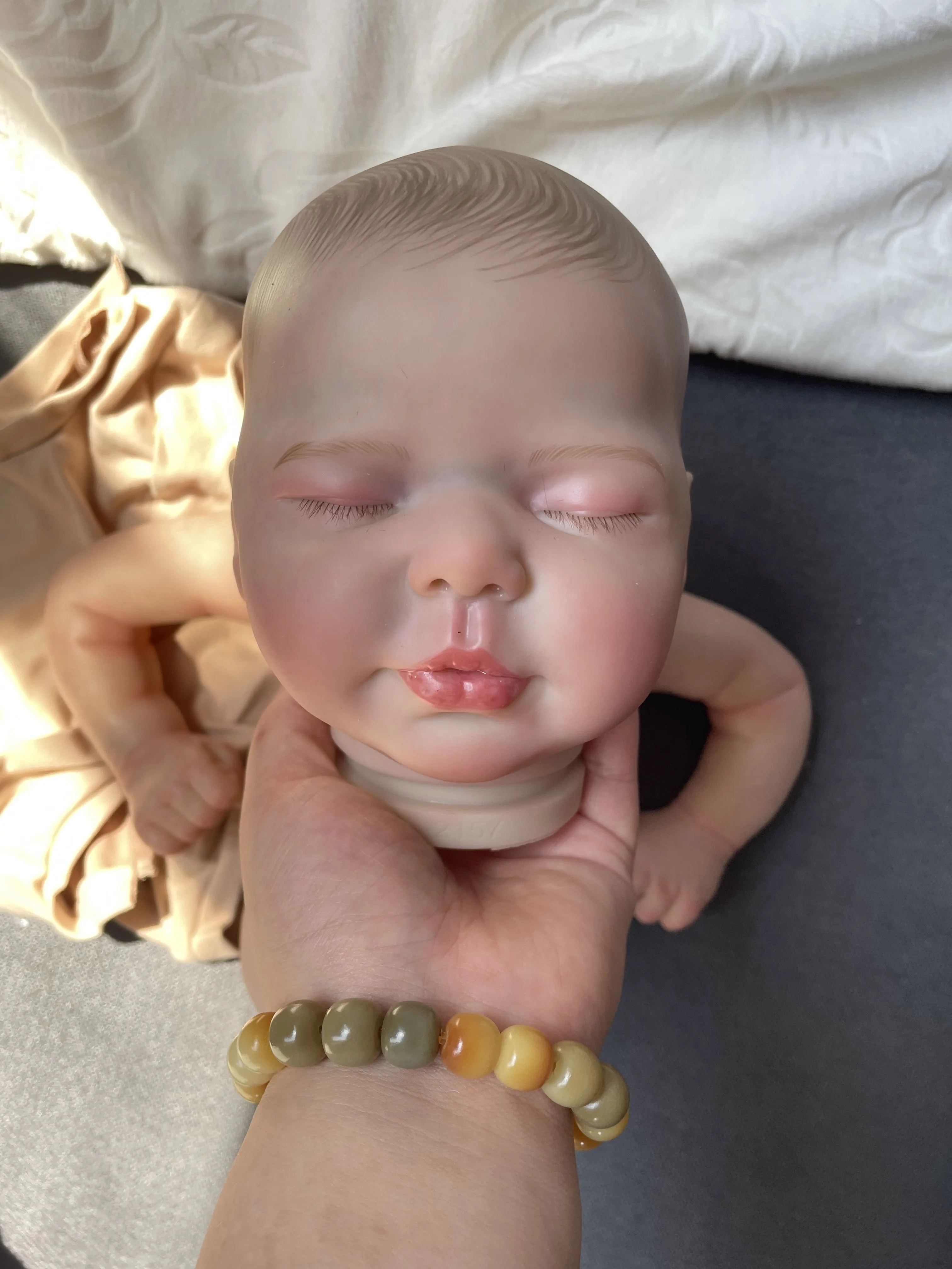 NPK 20'' Already Painted Kits Valentina Reborn Baby Doll with Cloth Body 3D Painted Skin Many Details Veins Bebe Reborn Kits