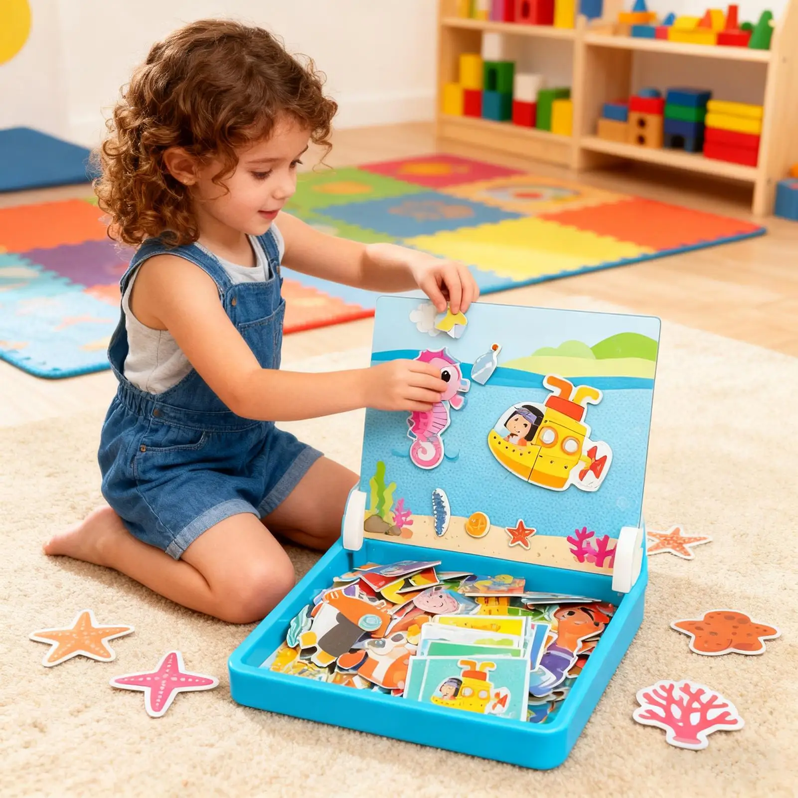 磁気パズルボード 両面ファームテーマのおもちゃ 幼児用 旅行活動 車 飛行機 プレイルーム 教育学習ゲーム