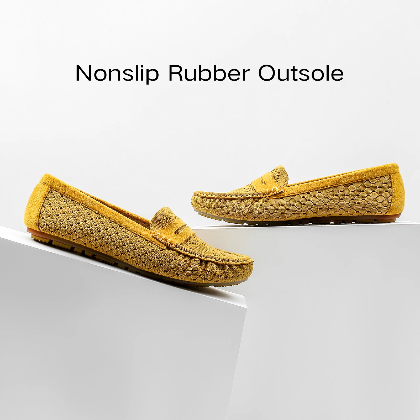 Samilor Dames Casual Schoenen Instapper Platte Schoenen Loafers Dames Sneakers Leer Zomer Uitgehold Ademende Damesmocassins