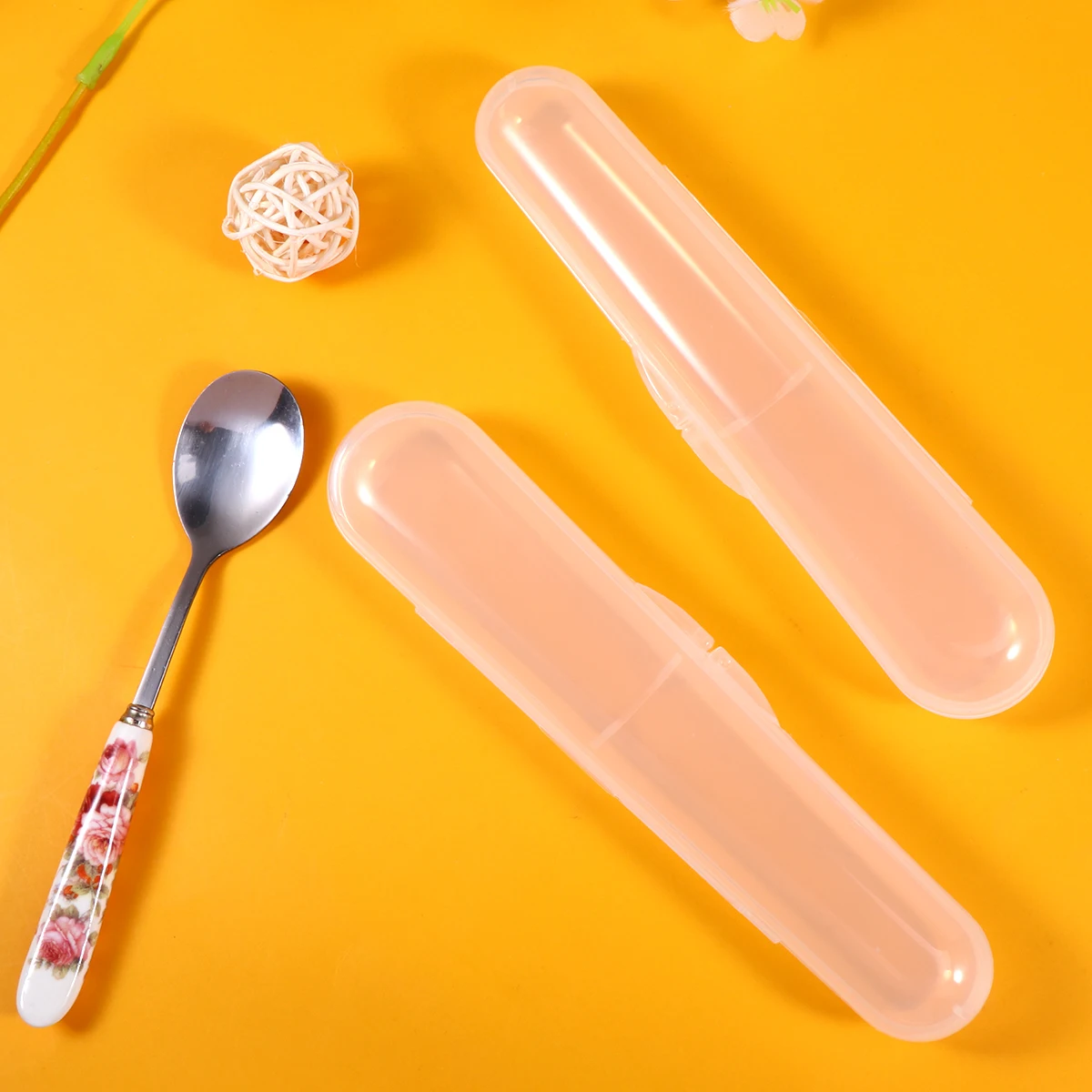 

5 Pcs Spoon Storage Box Home Kitchen Case Container Silicone Single Packaging Holder Environmentally Friendly Portable