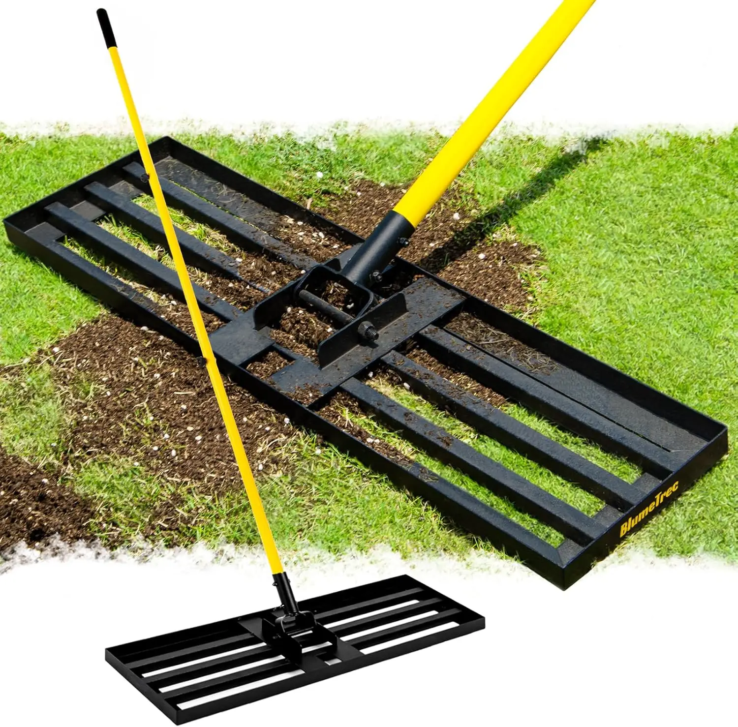 

30x10 Heavy Duty Sand Leveling Rake with 7FT Handle for Soil, Gravel, Lawn, Garden & Golf Course