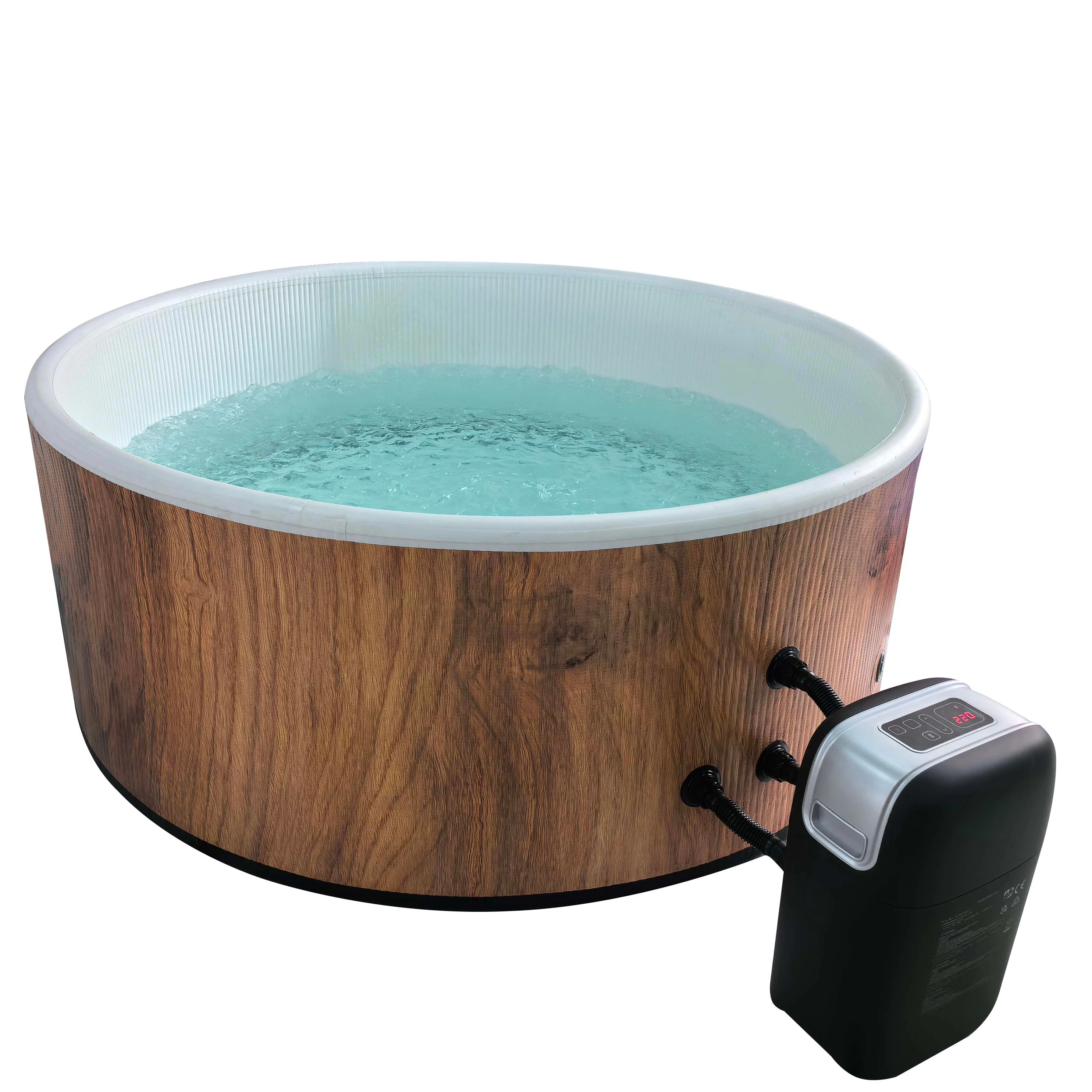 Inflatable Tub, 180x80cm PVC Drop Stitch Inflatable Bath, Quick Heating Double Soaking Pool for Outdoor SPA and Home Use
