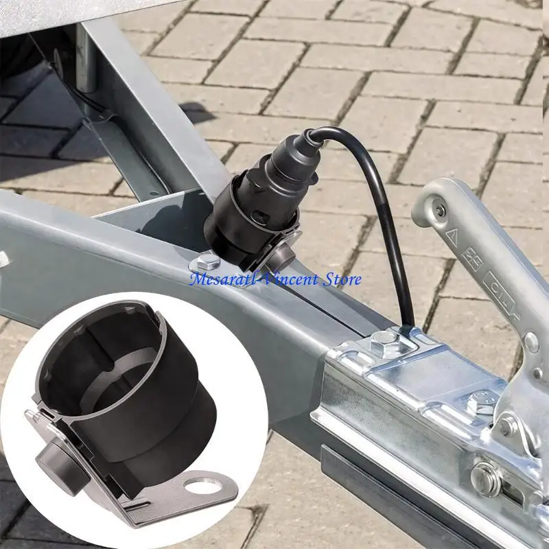 A70F Trailer Linkage Stabilizer 7Pin 13Pin Trailer Plug Holder Easy Installation