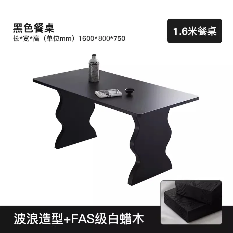 

Средневековый обеденный стол, обеденный стол для домашнего ресторана, прямоугольный обеденный стол и стул из цельного дерева для небольшой квартиры