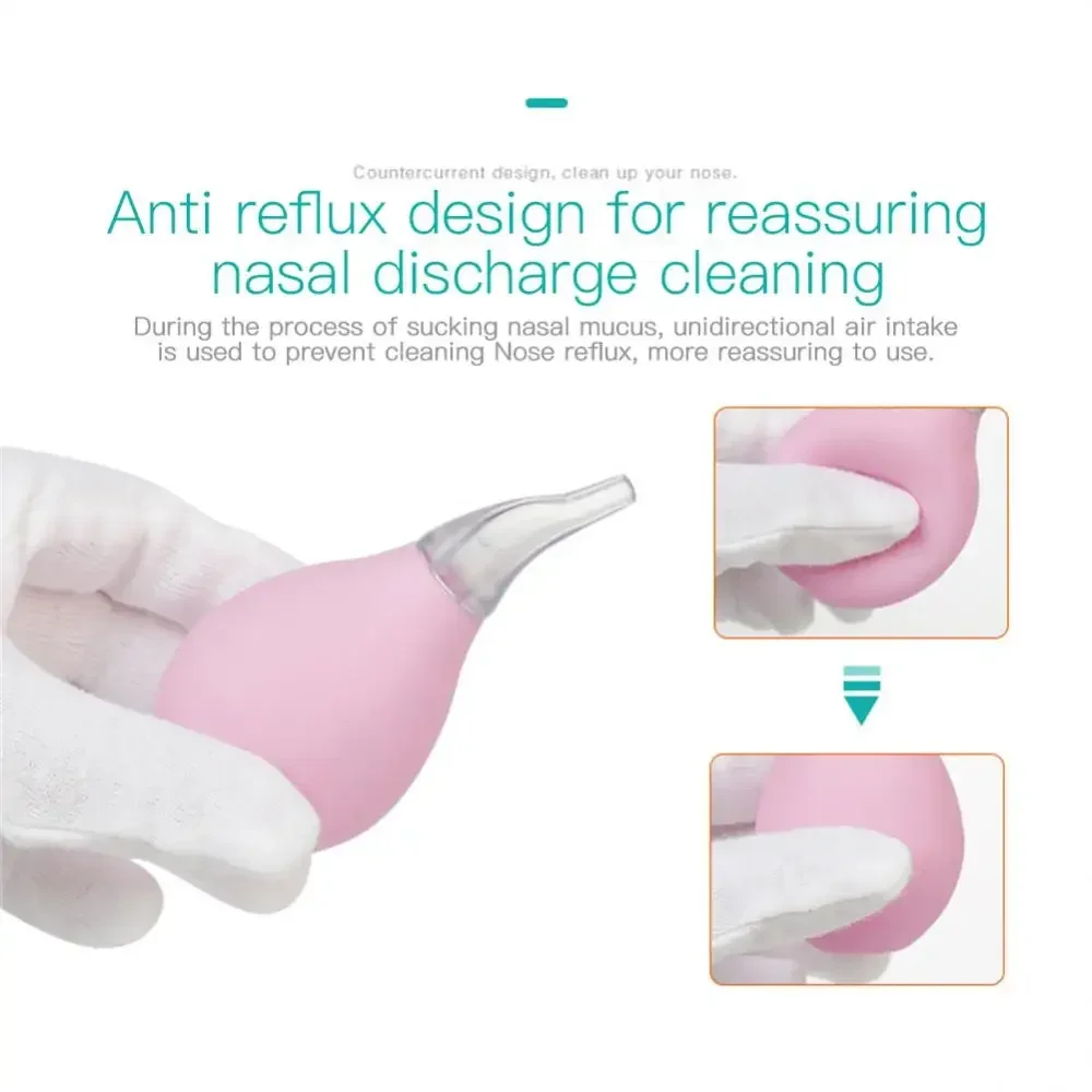 Droplet Shape Baby Newborn Nasal Aspirator Suction Soft Tip Mucus Vacuum Runny Nose Cleaner Baby Accessories