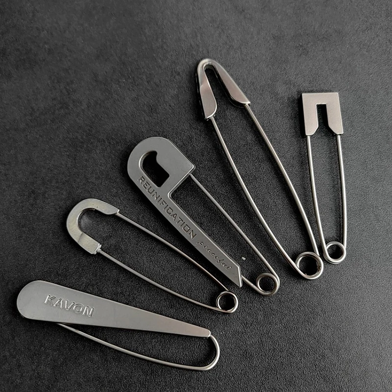 &1PC Trendy Large Pins For Clothing Metal Safety Pins Jeans Dress Scarf Adjustable Pins Accessories'