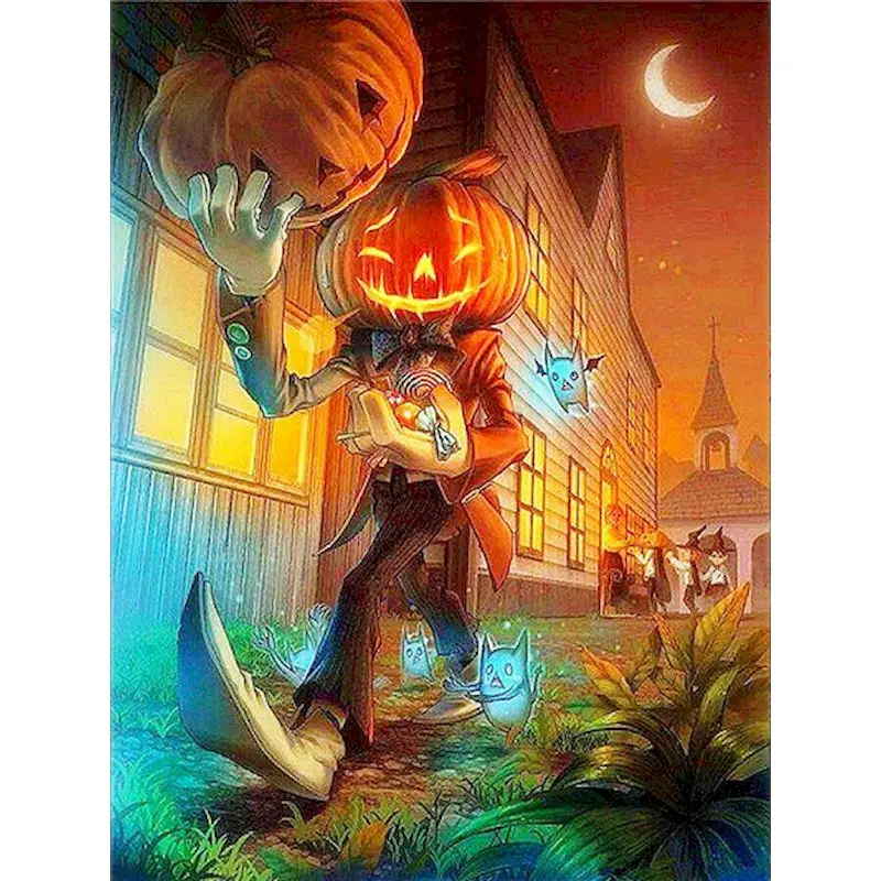 

GATYZTORY 60x75cm Painting By Numbers Handpainted Pumpkin Landscape Coloring By Numbers Picture Drawing Wall Art For Adult