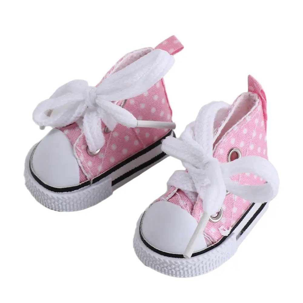 Schattige Pop Mini Canvas Schoenen Kawaii Mini Pop Casual Canvas Schoenen 5Cm Kleurrijke Mini Casual Schoenen Meisje Speelgoed Poppen Accessoires