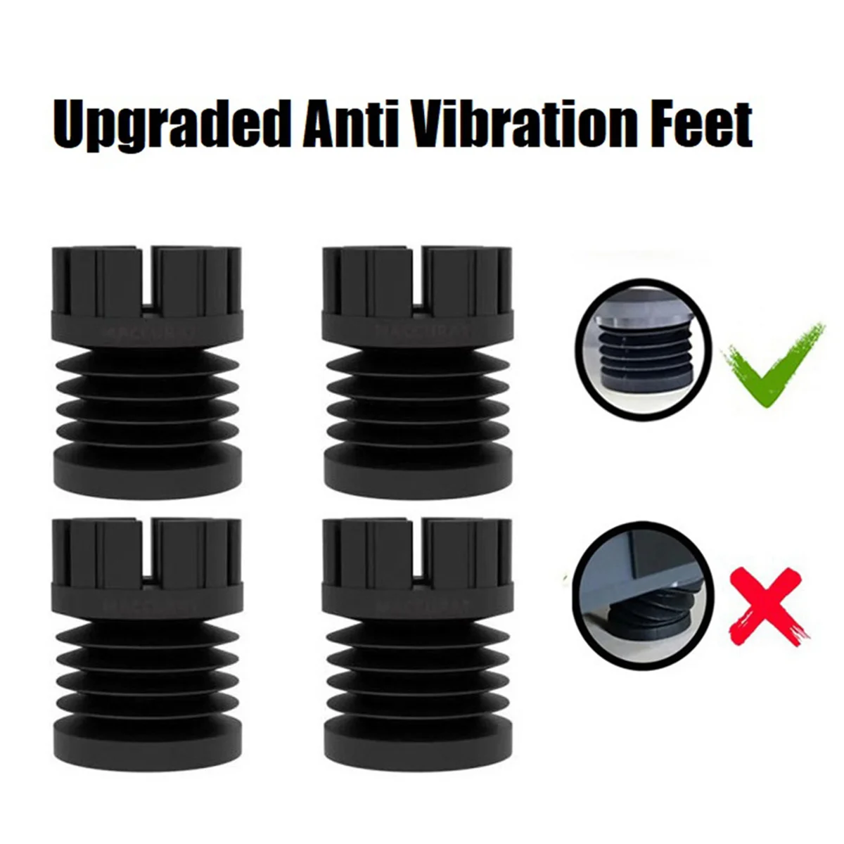 X1C P1S P1P 용 FZFZ 업그레이드 된 방진 피트 실리콘 발 3D 프린터 용 미끄럼 방지 실리콘 충격, A