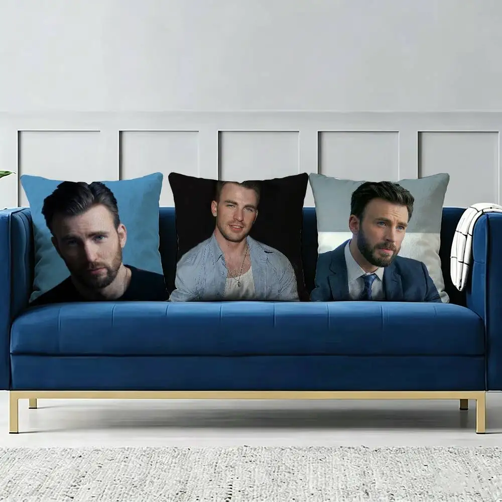 Chris Evans Pillow cover gift High definition digital printing,Surprise  vivid pattern Household.