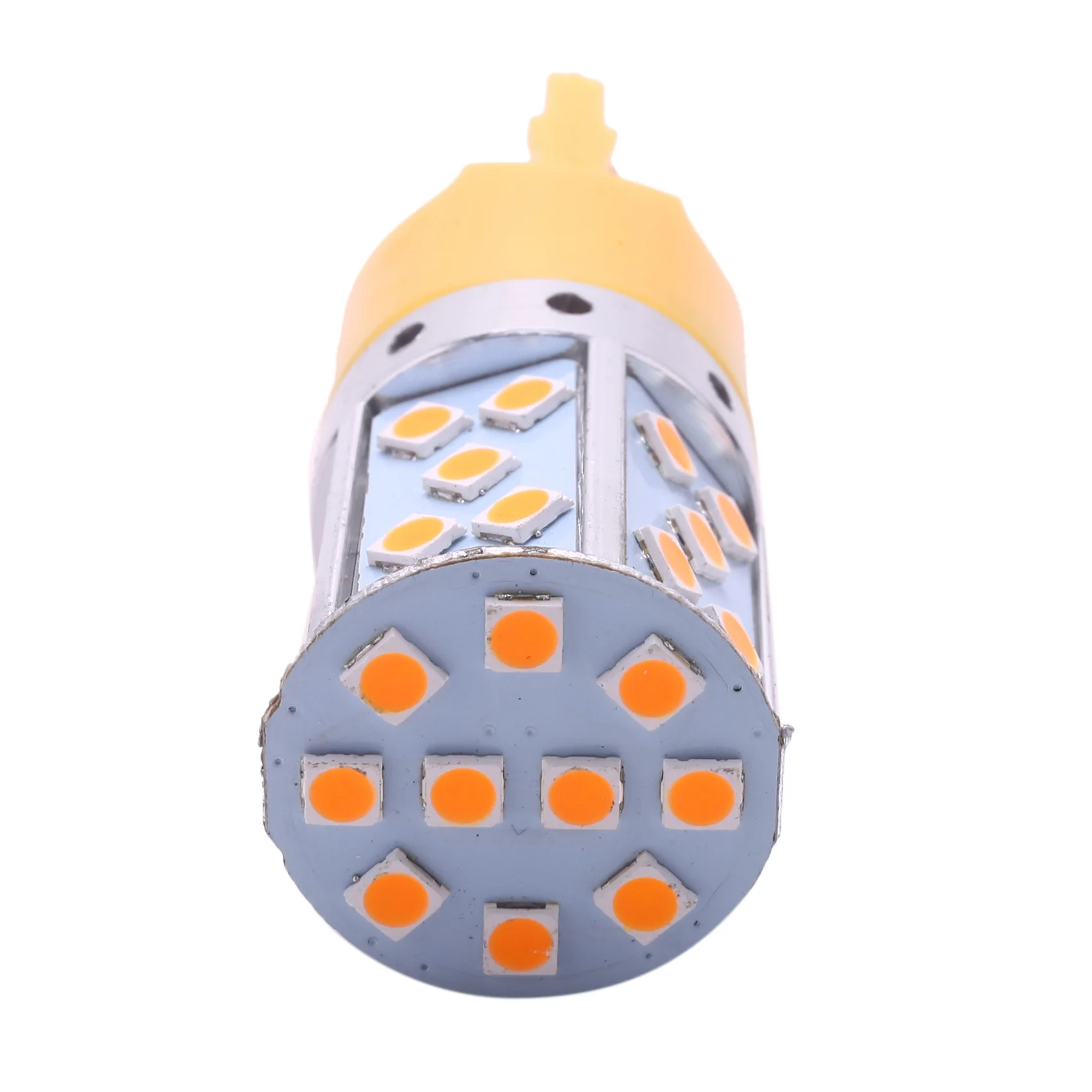 T20 W21W 3030หลอด LED CANbus สำหรับรถยนต์ไฟสัญญาณเลี้ยวแสงสีเหลืองอำพัน12V 24V