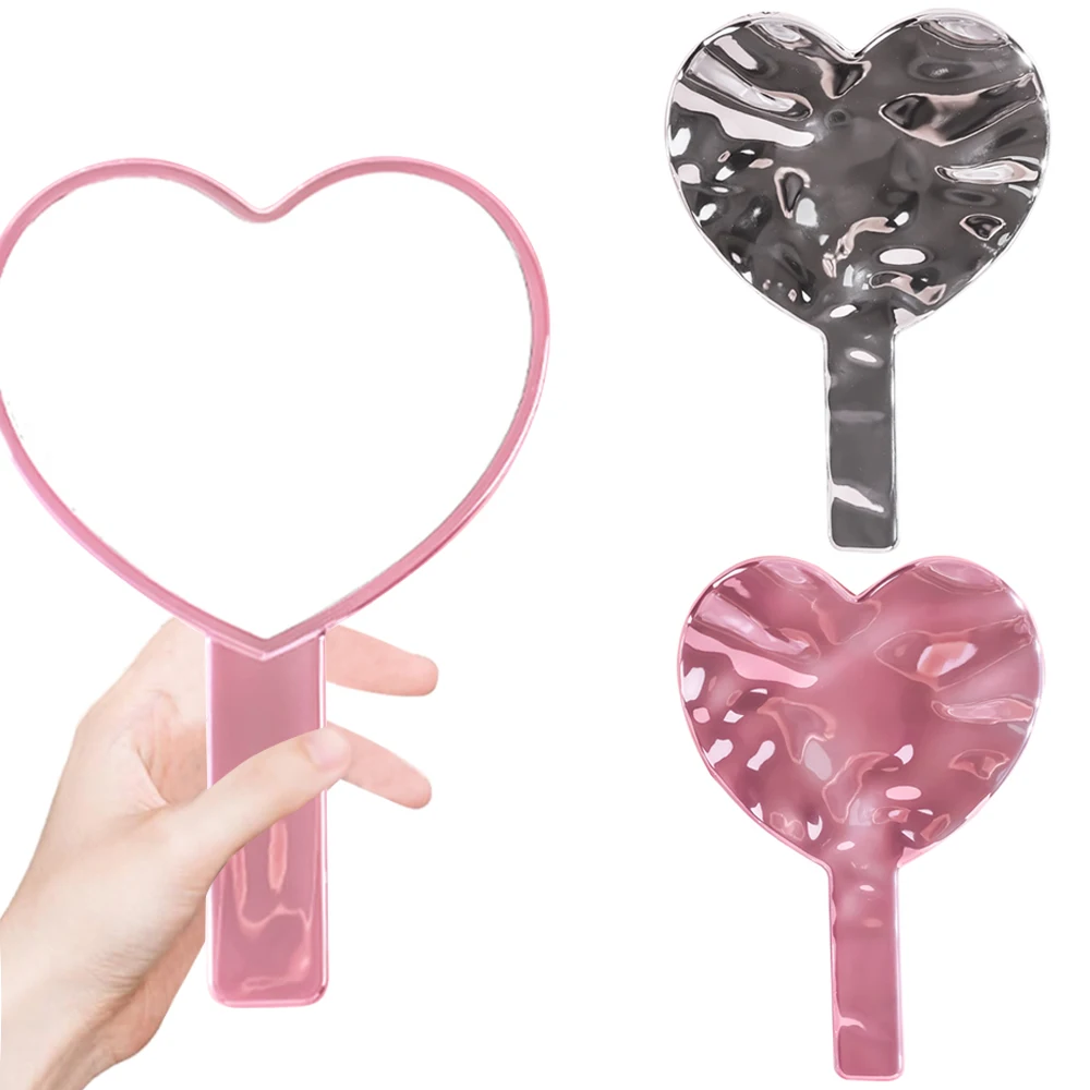 Espejo de maquillaje de mano para mujer, espejo electrochapado, herramienta de extensión de pestañas portátil, espejos faciales, accesorios de belleza, 1 ud.