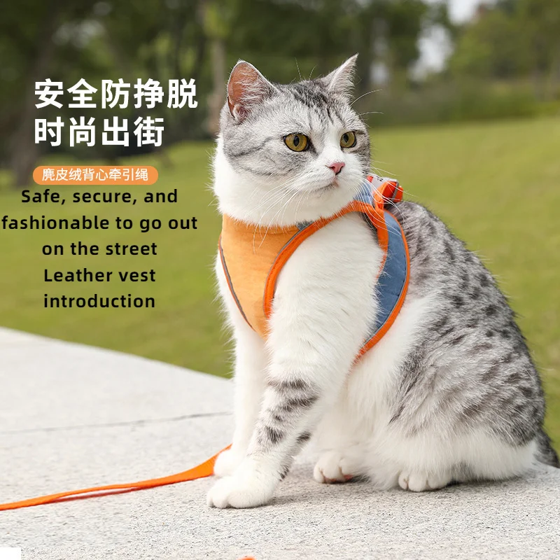 Cat Vest Style Chest Strap, Anti Breakaway, Cute Outdoor Dog Traction Rope, Special Rope For Walking Cats And Dogs