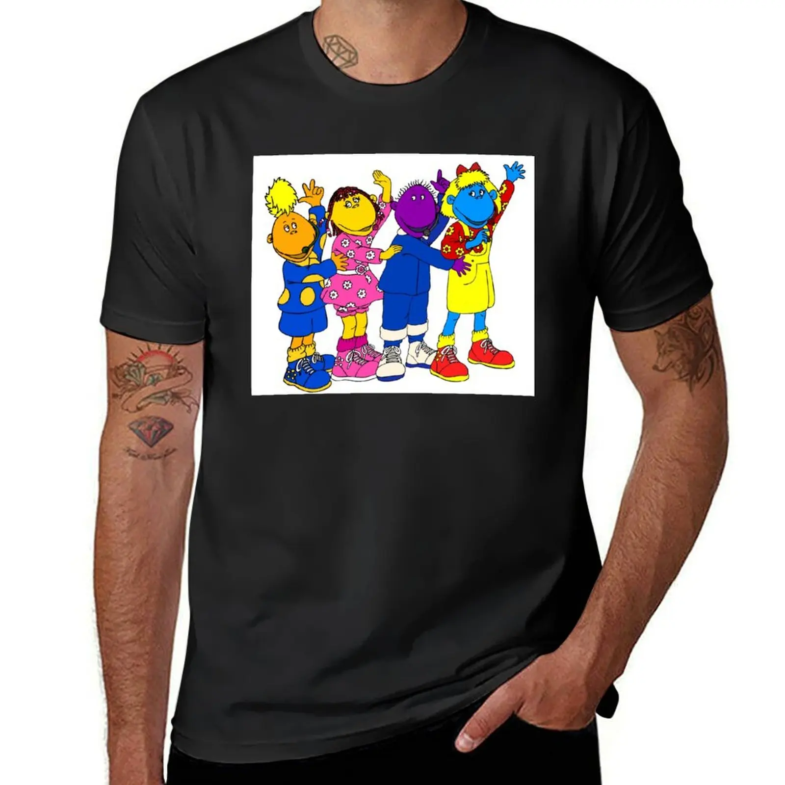 

The Tweenies group painting T-Shirt custom shirt kawaii clothes man clothes vintage graphic tee mens shirts graphic tee
