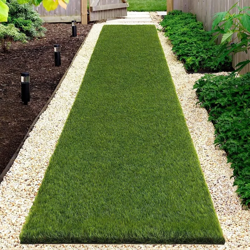 

Realistic Artificial Grass Outdoor Rug Area Rug,Soft Synthetic Grass Rug Long Fake Grass Turf Mat for Backyard,Garden, Patio etc