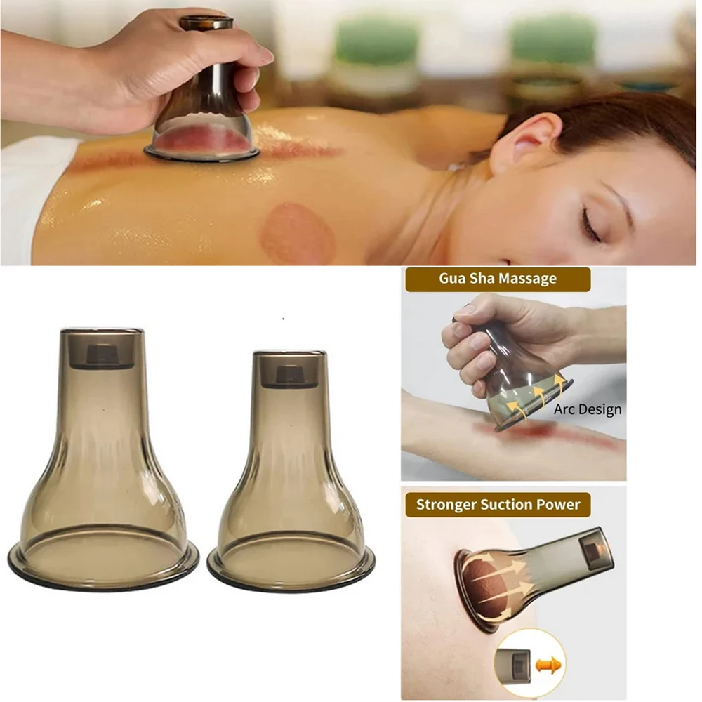 

Набор для вакуумной терапии и массажа (1-10 шт.): Профессиональные китайские медицинские банки для похудения, сжигания жира и улучшения состояния кожи. Умные банки для тела.