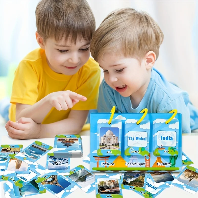 72 قطعة عبارة عن لعبة تكوين الكلمات تتضمن مجموعات بطاقات تعليمية للأطفال، ومجموعات تعلم الوجه على الوجهين، ولعبة تعليمية خاصة