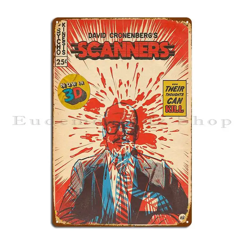 Scanners Metal Sign Poster Customize Garage Wall Decor Kitchen Wall Mural Tin Sign Poster