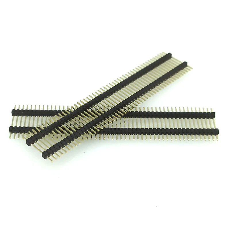 50pcs 1.27mm 1x50P Extra Long Pin L11-15-20-27mm Straight Single Row Double Plastic PCB Board Spacer Male Header Connector