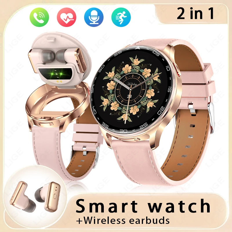 

LIGE Fashion Smartwatch Women Health Sleep Monitor Bluetooth Call 360*360 HD Screen Reloj Sports Fitness Tracker Smart Watch Men