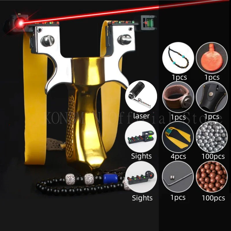 

Outdoor High Precision Shooting Slingshot Series Sight High Power Resin Slingshot Steel Ball Flat Rubber Band Practice Set