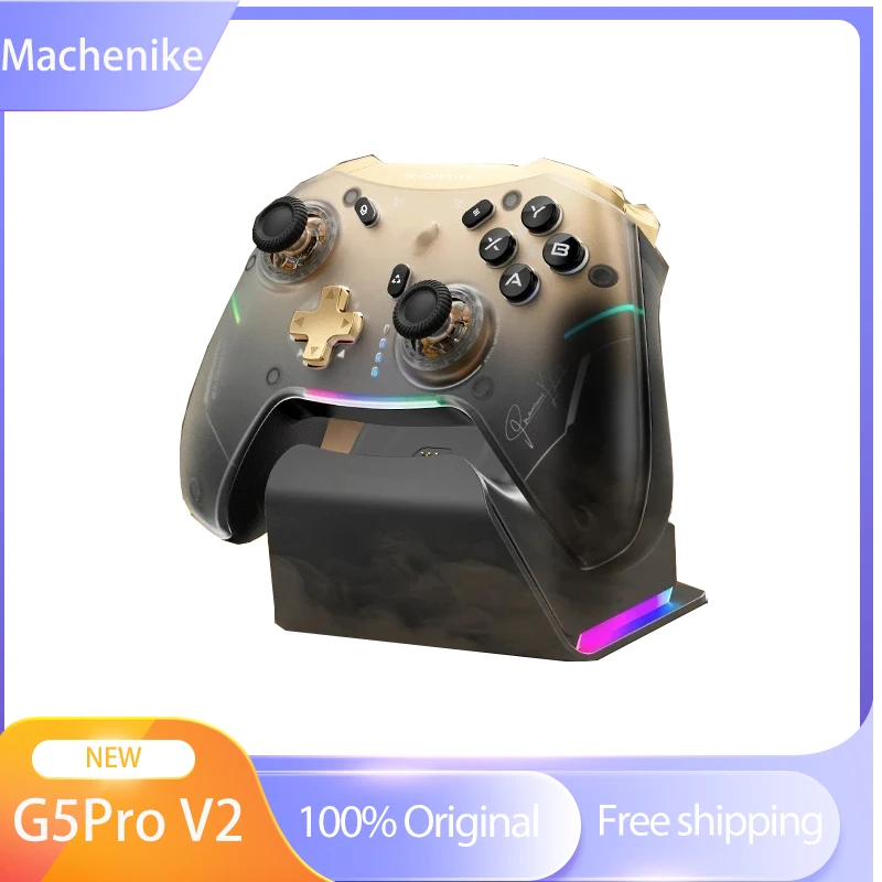 

Machenike Gamepad G5Pro V2 Optical Gamepad Collection Edition Hall Rocker Three Mode Hot Swap Bluetooth Trigger Vibration Gift