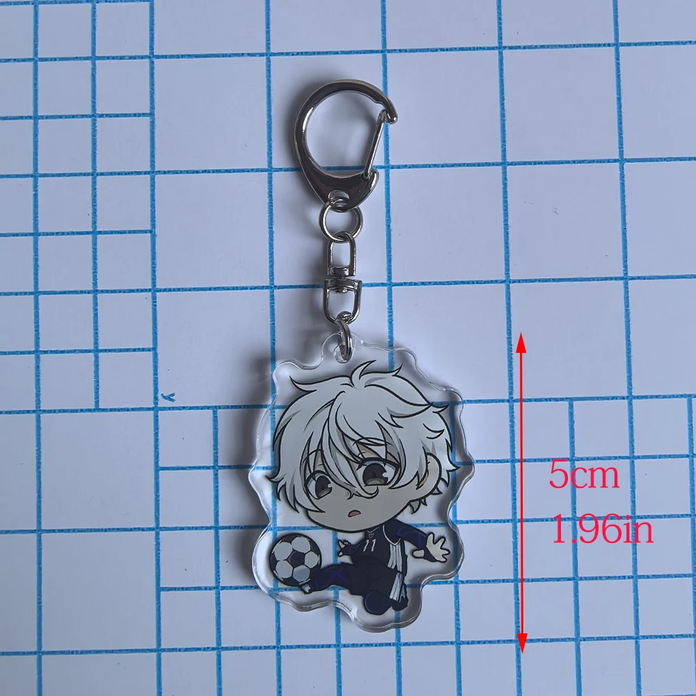 nime Blue Lock Arcylic Keychain Cartoon Figures Isagi Yoichi Bachira Meguru Kawaii Key Chain Costume Accessories Birthday Gifts