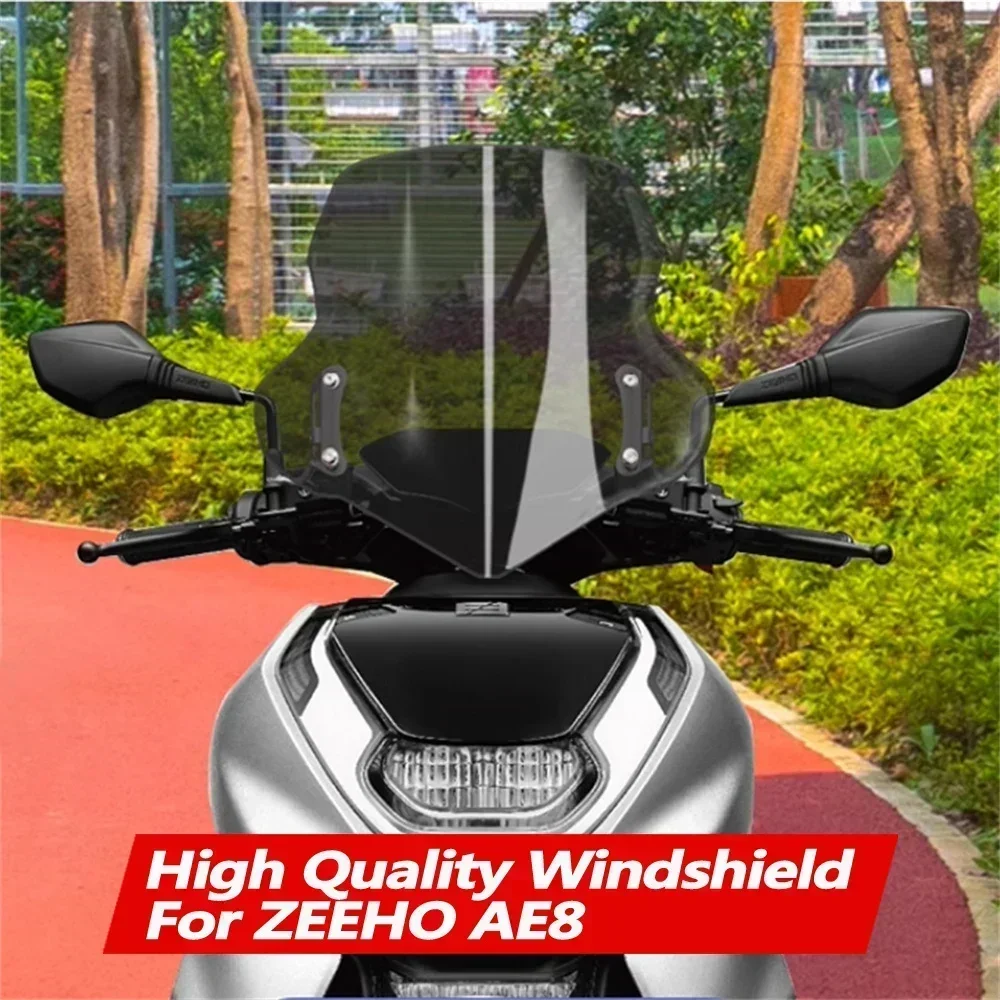 For CFMOTO ZEEHO AE8 Modified Windshield Chunfeng Electric Motorcycle And Rain Shield zeeho ae 8 Windshield height 35-55cm