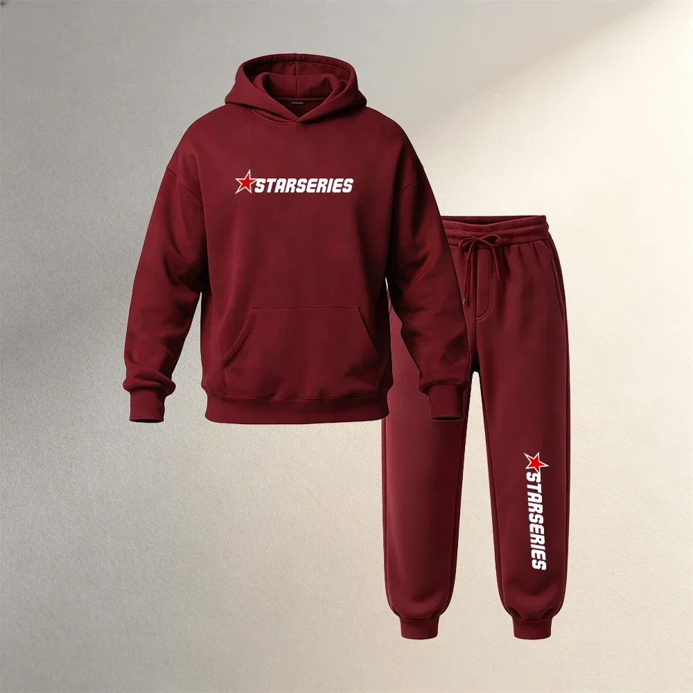 Men's Clothing Pullover Sets 2 Pieces Autumn Winter Men Fashion Casual Sports Warm Hoodies Sweatshirts & Sweatpants Male Outfits