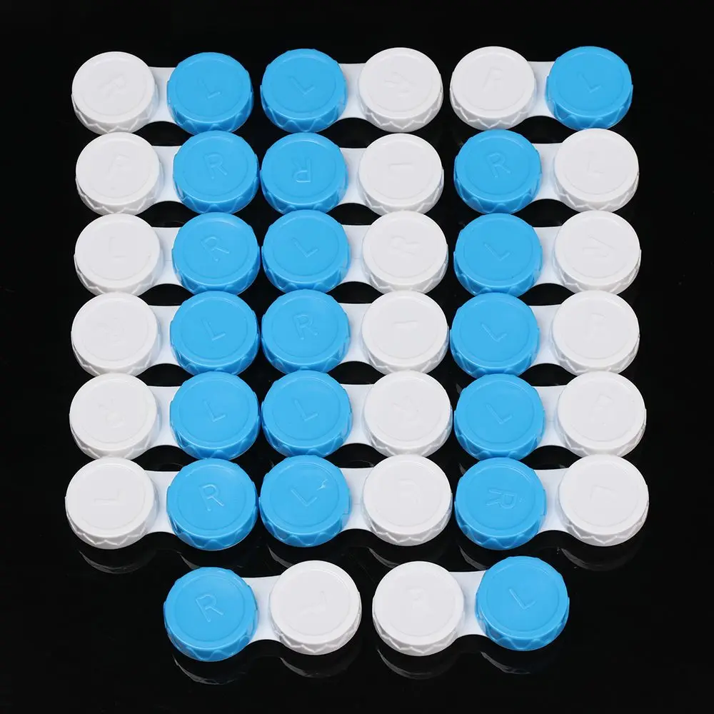 New 20 PCS Fashion Mini Eye Glass Portable Contact Lens Case Candy Color Travel Glasses Holder Soaking Box