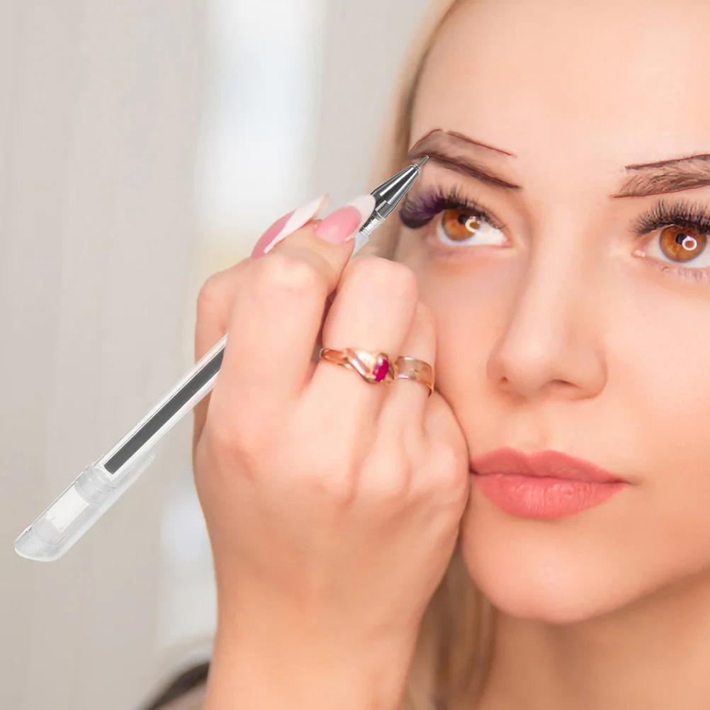 10 قطعة قلم تحديد موضع الحواجب المقاوم للماء لوازم الوشم قلم تحديد الجلد المحمول قلم تحديد موضع الوشم #1