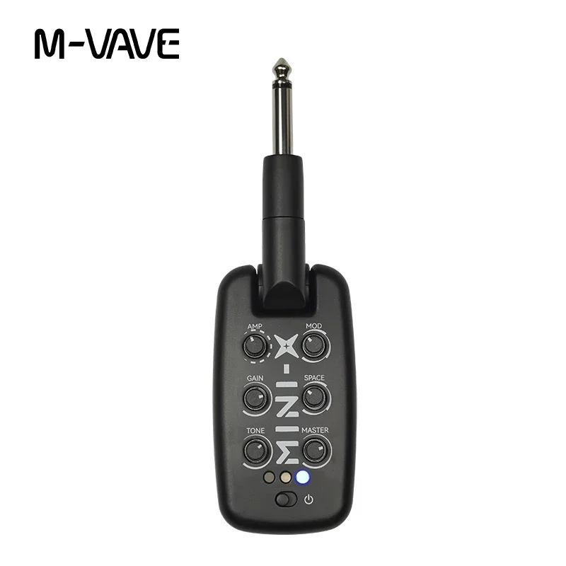 M-VAVE MINI-X Portable Headphone Guitar Amp Plug - Rechargeable Mini Amp with 9 Built-in Amplifier Tones