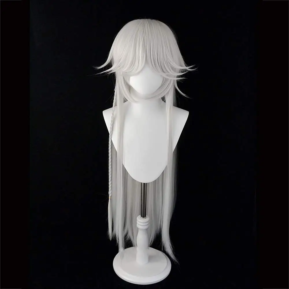 Color Mixing Grey and White Cosplay Wig Straight Long Halloween Wig  Kuroshitsuji Black Butler Undertaker Under taker Wigs
