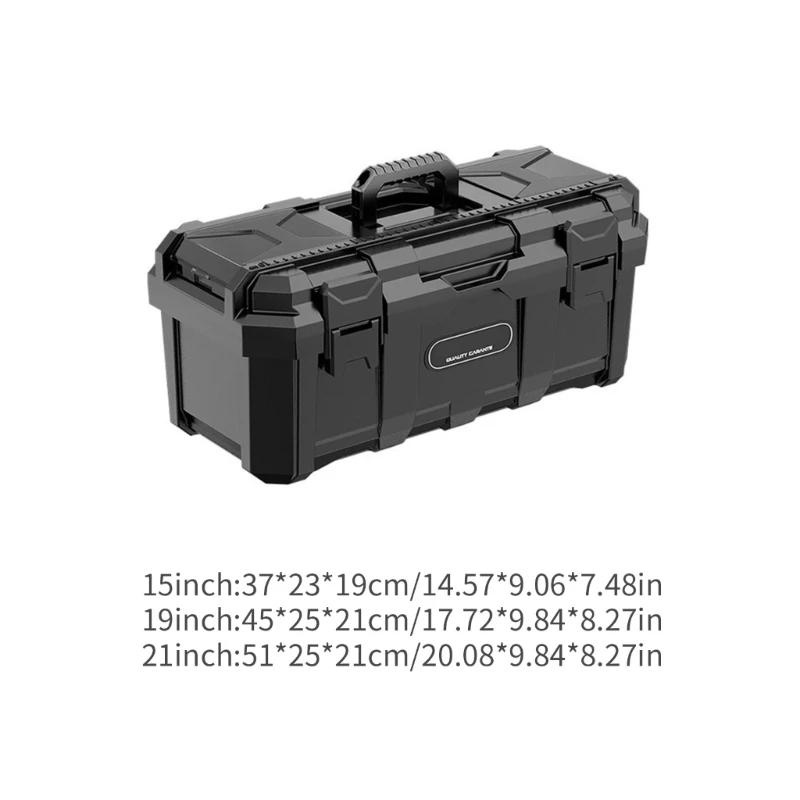 Portable Double Layer Essential Tool Box Maintenance Tool Storage Box with Removable Tray Carrying Case for Tool Protect