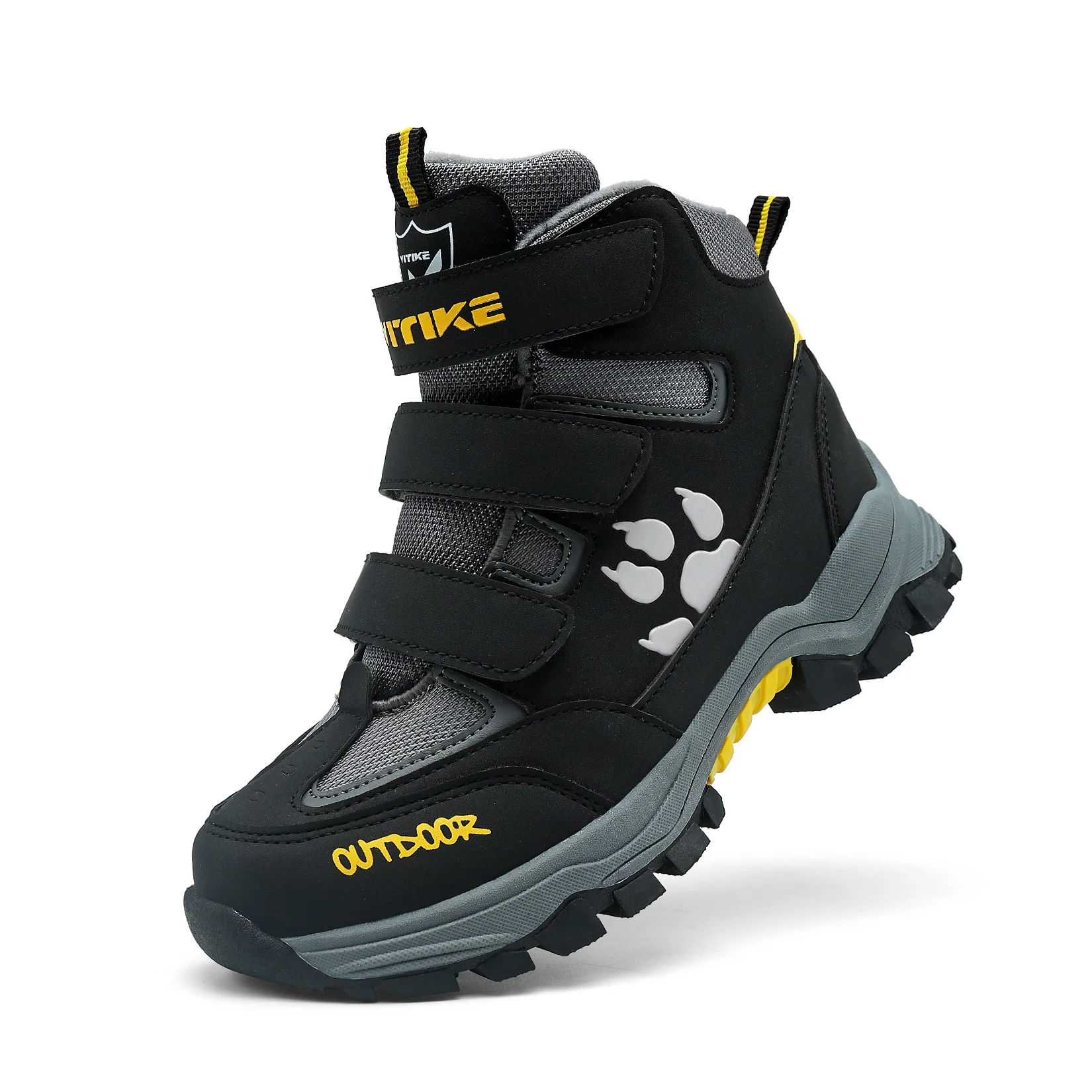 Kids Hiking Boots Outdoor Walking Climbing Sneaker Comfortable Snow Shoes Antiskid Steel Buckle Sole for Boys And Girls