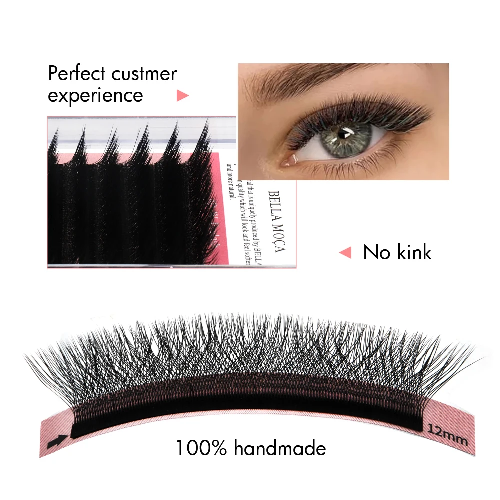 10PCS BrownYY/3DW/4DW/5DW Lashes 0.07 D 814MM Brown fashion Lashes Soft Premade Volume Fans Lashes