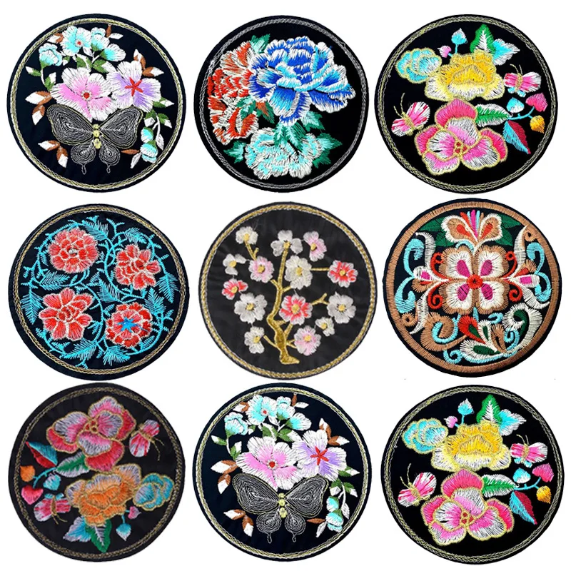 Flower Patch Decoration Wild Clothes Down Jacket Wallet Diy Embroidery Flower Cloth Stickers