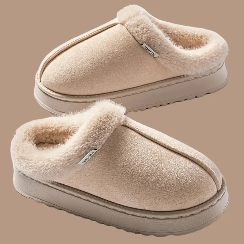 

Women's Winter Slippers Non-Slip Indoor House Shoes, Plush Fleece Lined Warm Cotton Slippers with Soft Sole for Home Comfort