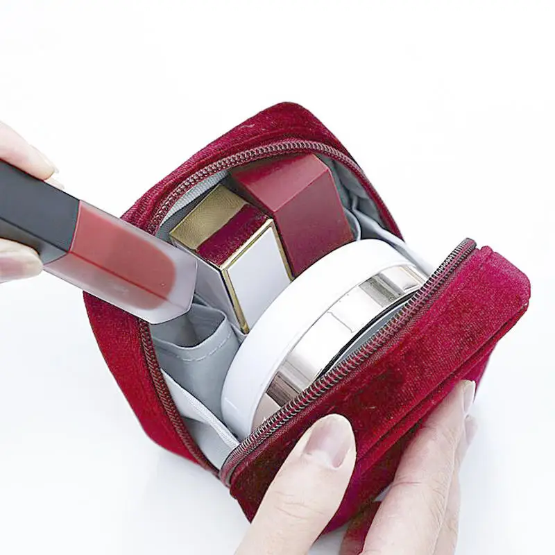 بسيطة صغيرة مخزن للمكياج حقيبة السيدات المحمولة أحمر الشفاه مفتاح عملة كابل نقل بيانات المنظم الحقيبة فتاة المناديل الصحية حمل حقيبة #2