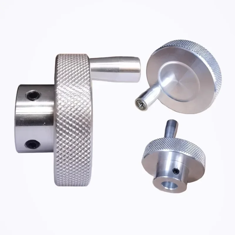 CNC Knurling Sliding Table Screw Rod Knob Crank 5/6/7/8/10/12mm Rotating Handle Embossed Stepper Motor Positioning Hand Wheel