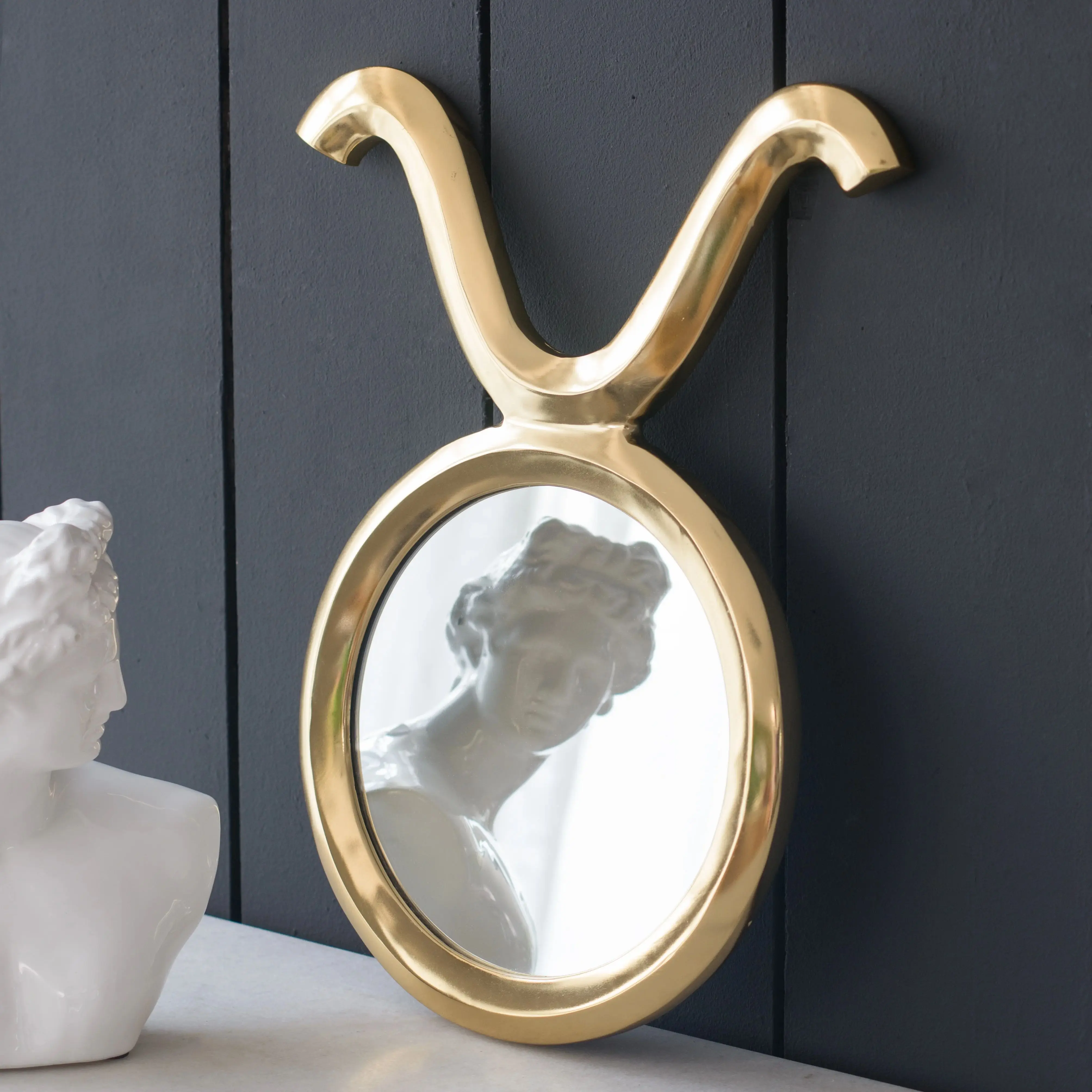 

Современное круглое настенное зеркало с золотыми рамками и элементами, 12,5 x 16 дюймов, алюминиевый декор для прихожей, гостиной, коридора