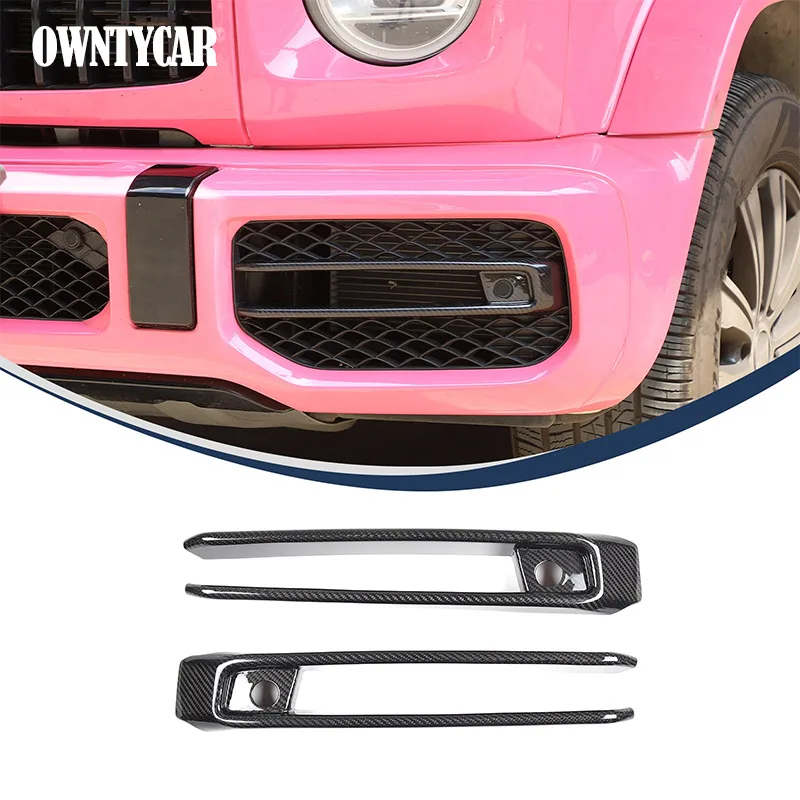 

Для Mercedes Benz W464 G63 2019-2024 настоящее углеродное волокно автомобильная передняя противотуманная фара декоративная рамка крышка внешние аксессуары автомобиля