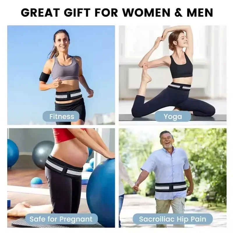 Adjustable Sacroiliac SI Joint Belt - Sciatica & Lumbar Pain Relief Breathable Lower Back Support Corset for Men/Women Hip Brace