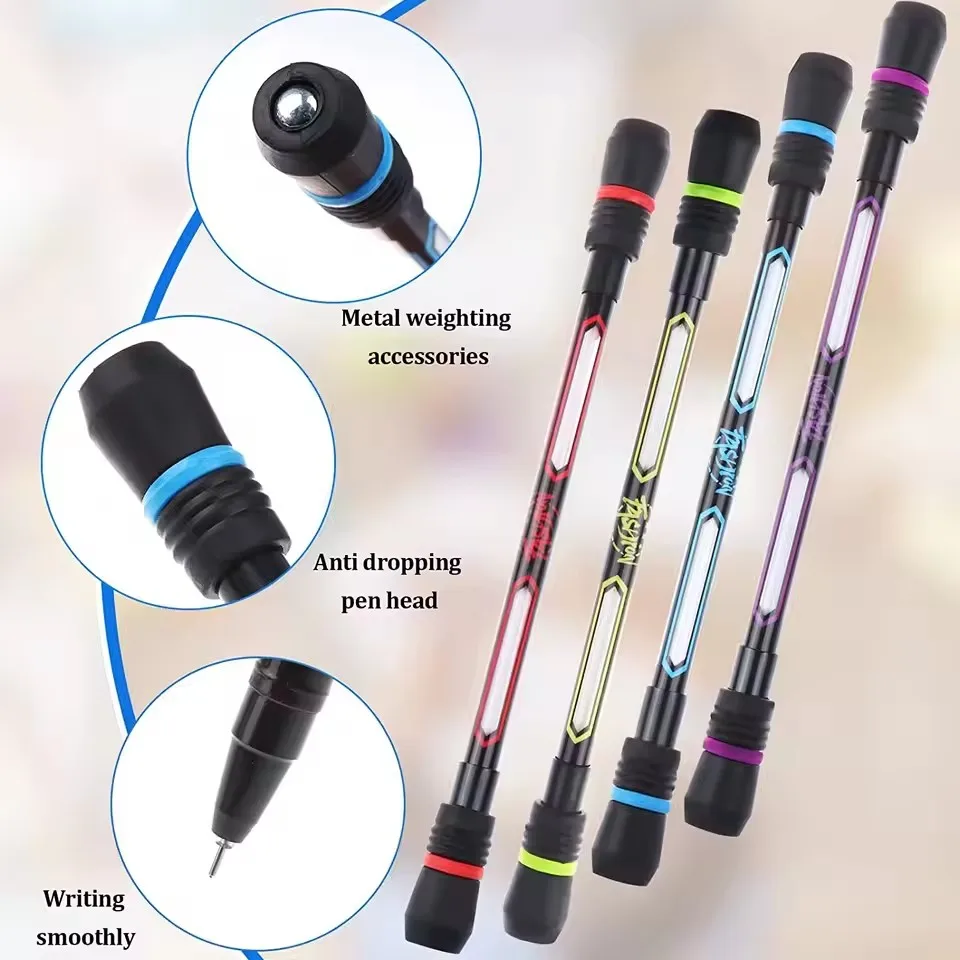 4/1Pcs Stress Relief Spinner Pen Adult Kids Antistress Spinning Pen Fidget Spinner Anti-slip Hand Spinner Stress Toy Ballpoint