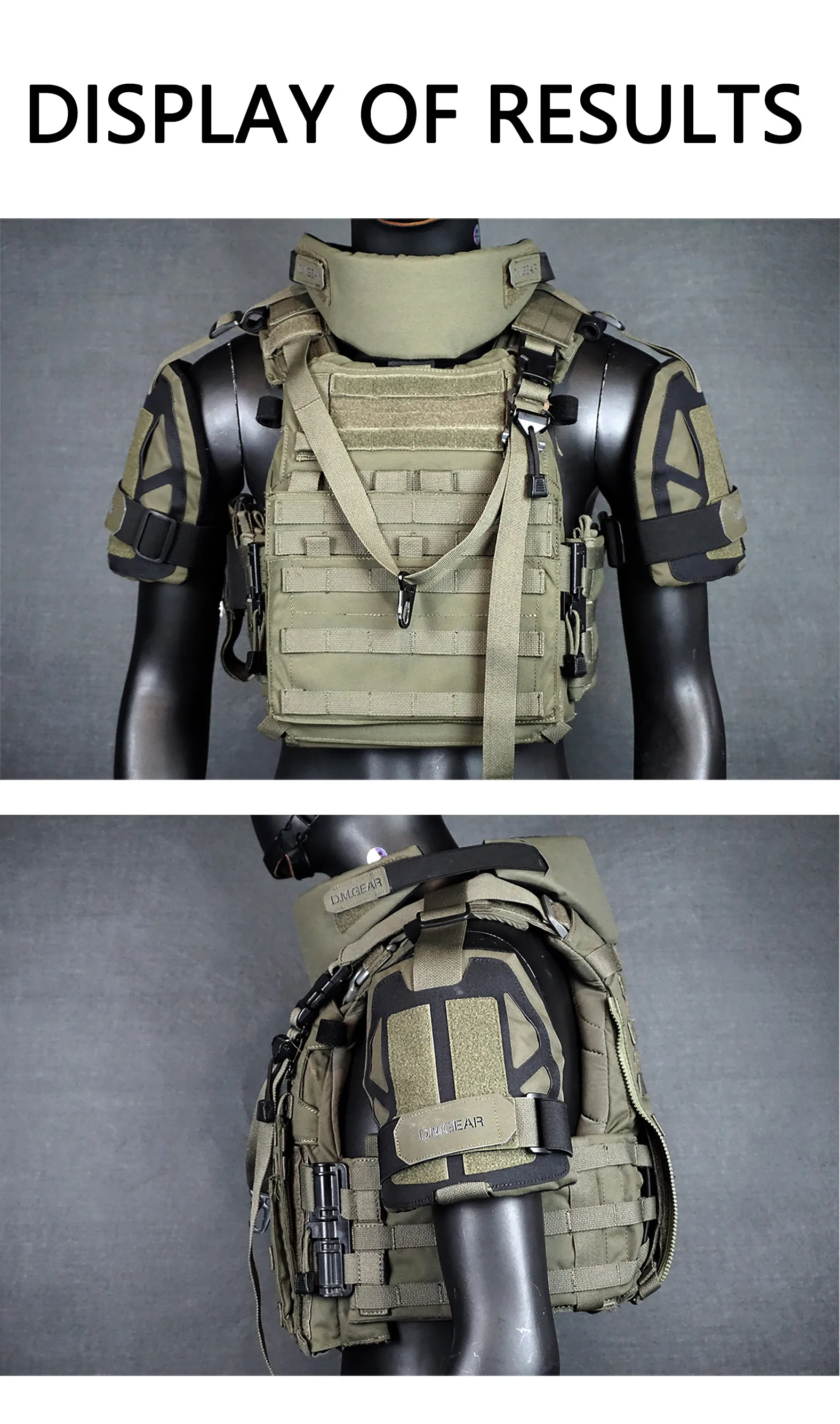 DMGear Schulterpanzer Taktische Jagdausrüstung Ausrüstung Weste Zubehör Schutz Airsoft Molle Nylon Universal – Detail 10