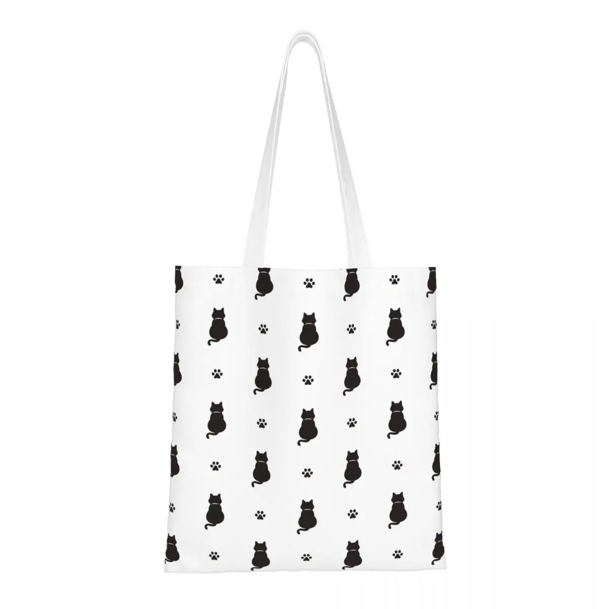 

Cat Animal Paw Canvas Tote Bag Aesthetic Unique Design Grocery Bag for Unisex