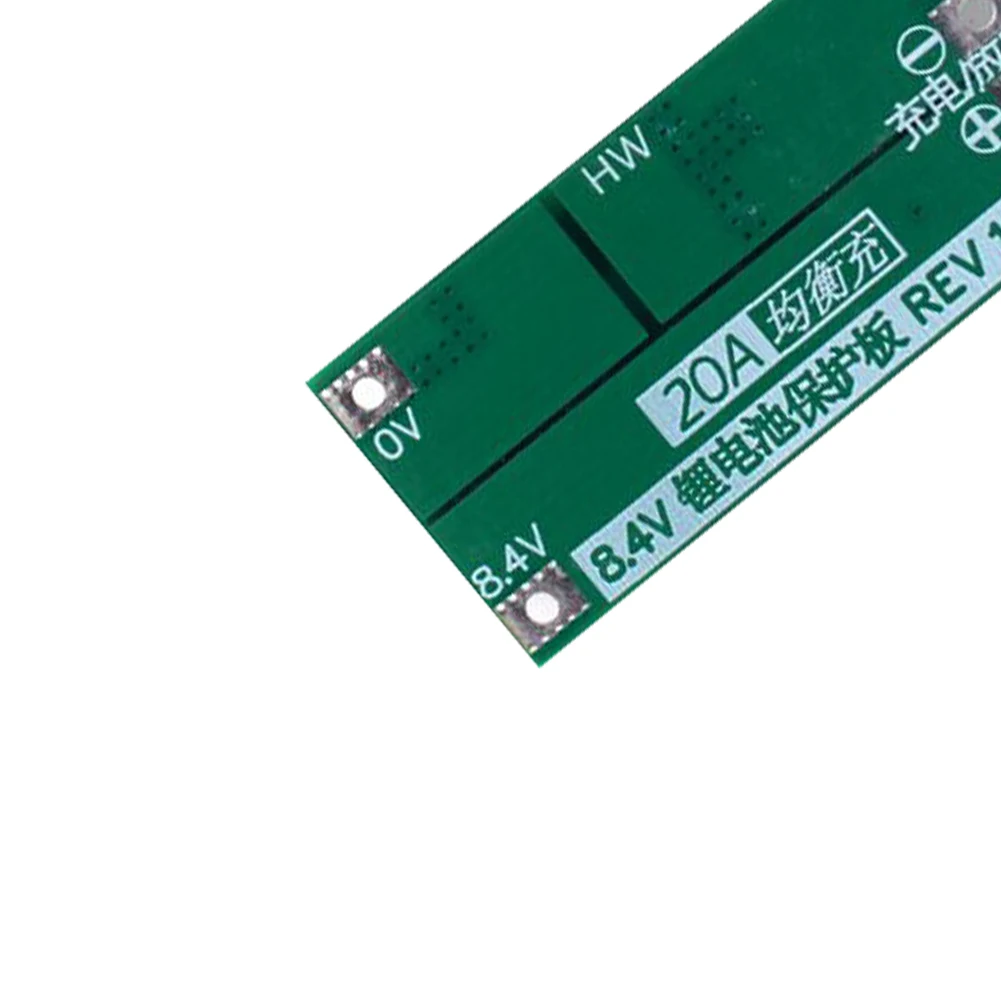 Флюоресцентная плата для защиты литий-ионной батареи 2S 20A 7,4 V 8,4 V, Модуль платы BMS, балансировочный аккумулятор, модуль моторной ячейки для дрели