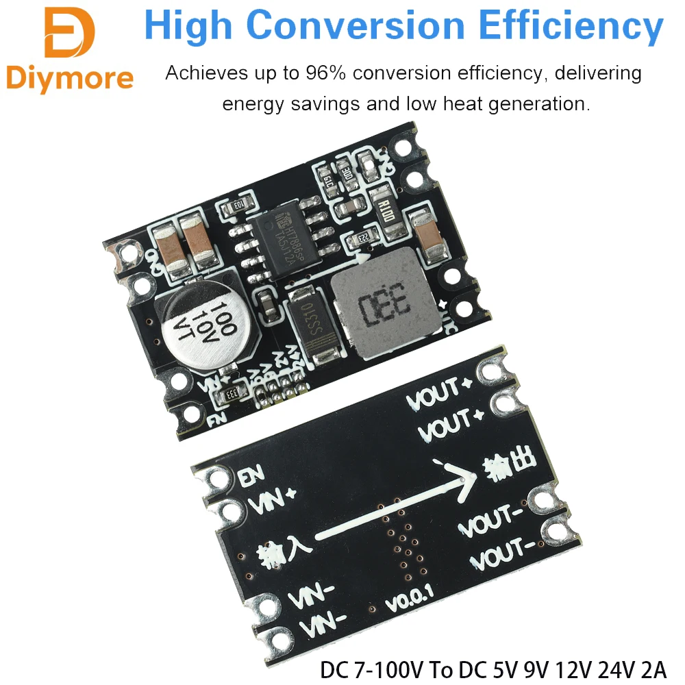 DC 7-100V zu DC 5V 9V 12V 24V 2A DC-DC Step Down Netzteil Modul Spannung einstellbare Buck Converter Modul DC-DC Buck Modul